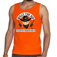 Oranje Koningsdag Willy the Kid tanktop heren - thumbnail