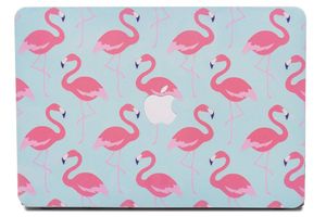 Lunso MacBook Air 13 inch (2018-2019) cover hoes - case - Flamingo Blue