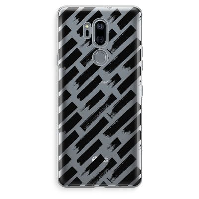 Zwarte vegen: LG G7 Thinq Transparant Hoesje