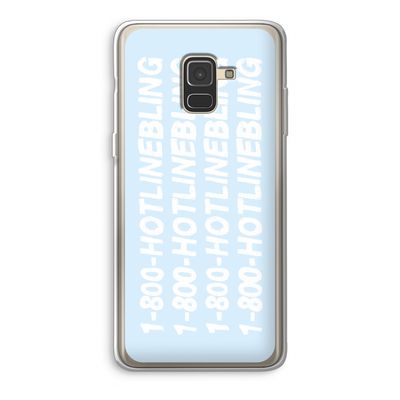 Hotline bling blue: Samsung Galaxy A8 (2018) Transparant Hoesje