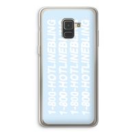 Hotline bling blue: Samsung Galaxy A8 (2018) Transparant Hoesje