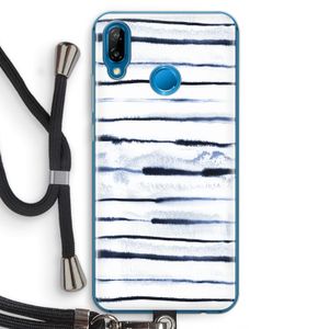 Ink Stripes: Huawei P20 Lite Transparant Hoesje met koord