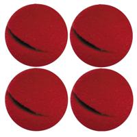 Clowns neus - 4x - rood - knijp foam - carnaval verkleed neus - kinderen/volwassenen