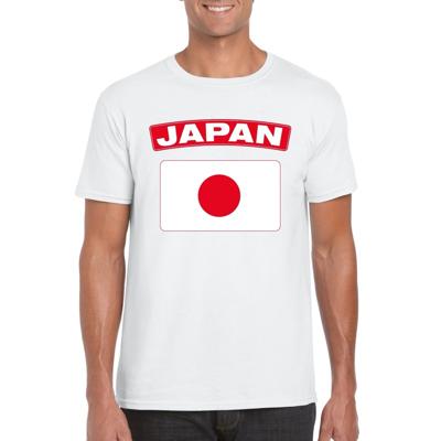 T-shirt met Japanse vlag - supporters - wit - heren - kleding - landen