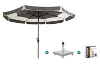 Hartman Tubb stokparasol Ø300 cm. - Donkergrijs met Sevilla voet en hoes Hartman Tubb stokparasol Ø300 cm. - Donkergrijs met Sevilla voet en hoes