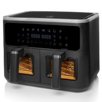 Fritel Airfryer SnackTastic 8480 DUO Dubbele Heteluchtfriteuse 2x4.5L 2400W Zwart