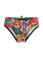 DSQUARED2 KIDS short de bain à imprimé graphique - Orange