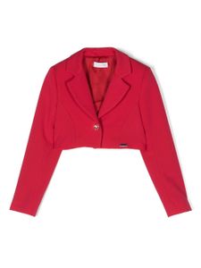 Monnalisa blazer crop à simple boutonnage - Rouge