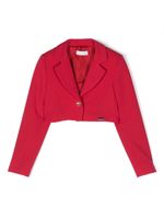 Monnalisa blazer crop à simple boutonnage - Rouge