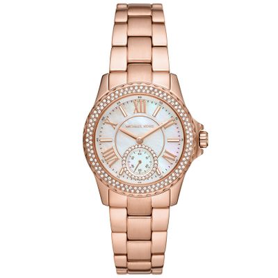 Michael Kors MK7364 Horloge Everest staal rosekleurig-wit 33 mm