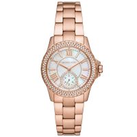 Michael Kors MK7364 Horloge Everest staal rosekleurig-wit 33 mm - thumbnail