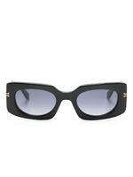 Marc Jacobs Eyewear lunettes de soleil rectangulaires à logo gravé - Noir