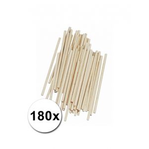 Naturel houten knutsel stokjes 10 cm 180 st