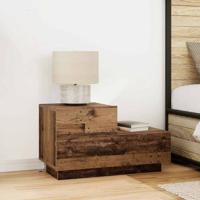 Nachtkastje met lade Oud Hout 70 x 36 x 40.5 cm Bewerkt hout