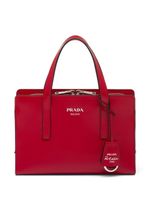 Prada mini sac cabas Re-Edition 1995 en cuir brossé - Rouge