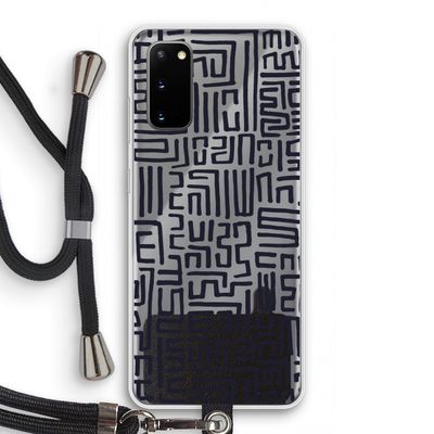 Moroccan Print: Samsung Galaxy S20 Transparant Hoesje met koord