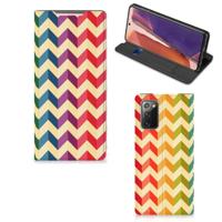Samsung Galaxy Note20 | Hoesje met Magneet | Zigzag Multi Color