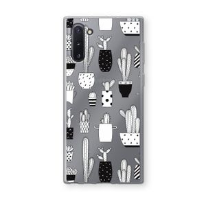 Cactusmotief: Samsung Galaxy Note 10 Transparant Hoesje