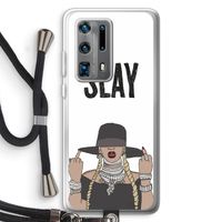 Slay All Day: Huawei P40 Pro Plus Transparant Hoesje met koord