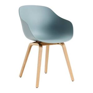 HAY About a Chair AAC222 Stoel - Oak - Dusty Blue