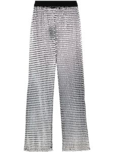 ROTATE BIRGER CHRISTENSEN pantalon à ornements en cristal - Noir