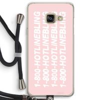 Hotline bling pink: Samsung Galaxy A3 (2016) Transparant Hoesje met koord