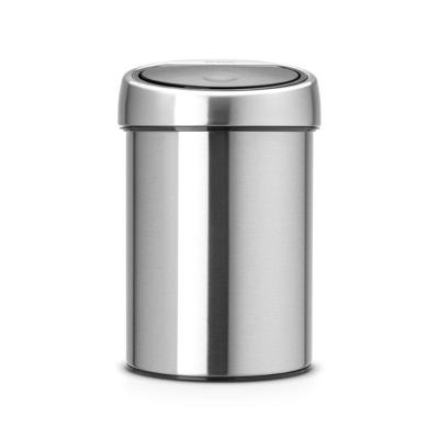 Brabantia Touch Bin Afvalemmer - wand - 3 liter - kunststof binnenemmer - matt steel fingerprint proof 378645