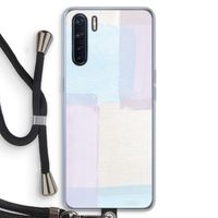 Square pastel: Oppo A91 Transparant Hoesje met koord Square pastel: Oppo A91 Transparant Hoesje met koord