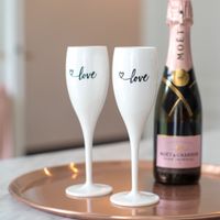 Koziol - Superglas Cheers No. 1 Champagneglas Love 2.0 - Kunststof - Wit - thumbnail