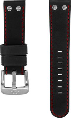 Horlogeband TW Steel TW661 / TWB661 Leder Zwart 22mm