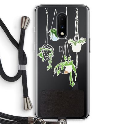 Hang In There: OnePlus 7 Transparant Hoesje met koord