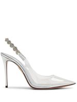 Aquazzura escarpins Love Link 105 mm à effet de transparence - Argent