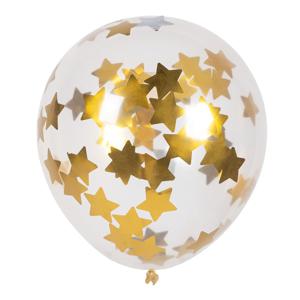 Confettiballonnen Gouden Sterren (5st)