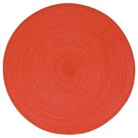 Ronde placemat gevlochten kunststof rood 38 cm - Placemats