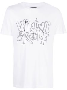 Viktor & Rolf t-shirt en coton mélangé à logo imprimé - Blanc