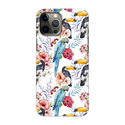 Bloemen tukan: Volledig geprint iPhone 12 Pro Max Hoesje