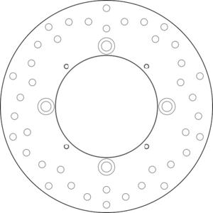 BREMBO Serie Oro remschijf, remschijven voor de moto, vast 68B407M0