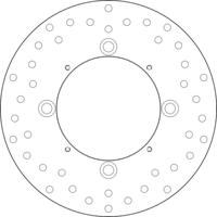 BREMBO Serie Oro remschijf, remschijven voor de moto, vast 68B407M0