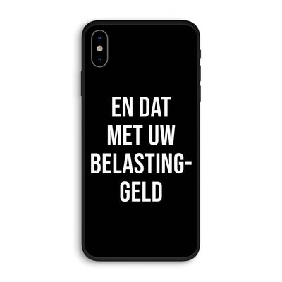 Belastinggeld - Zwart: iPhone XS Biologisch afbreekbaar hoesje