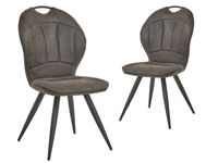 Set van 2 stoelen ANTHA antraciet - thumbnail