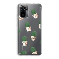 Cactusprint roze: Xiaomi Redmi Note 10 Pro Transparant Hoesje