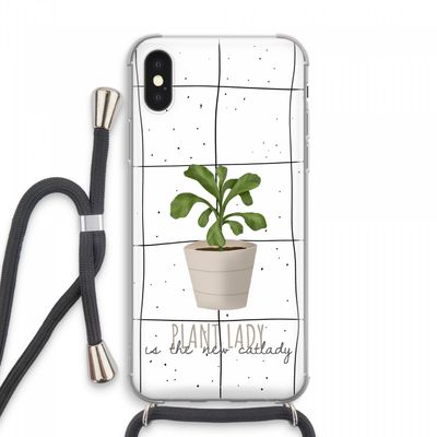 Kamerplant op vensterruit: iPhone XS Max Transparant Hoesje met koord