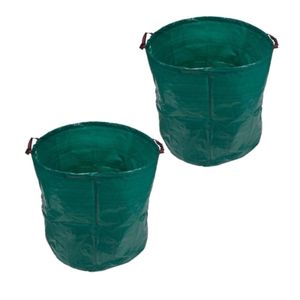 4x stuks tuinafvalzakken opvouwbaar groen 272 liter