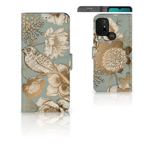 Hoesje voor Motorola Moto G10 | G20 | G30 Vintage Bird Flowers