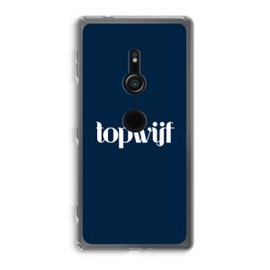 Topwijf Navy: Sony Xperia XZ2 Transparant Hoesje