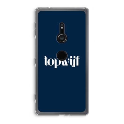 Topwijf Navy: Sony Xperia XZ2 Transparant Hoesje