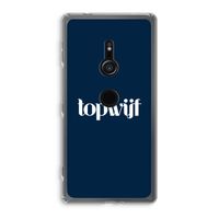 Topwijf Navy: Sony Xperia XZ2 Transparant Hoesje