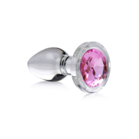Roze Edelsteen - Glas Anale Plug - Klein