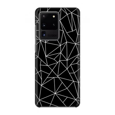 Geometrische lijnen wit: Volledig geprint Samsung Galaxy S20 Ultra Hoesje
