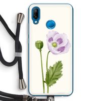 Purple poppy: Huawei P20 Lite Transparant Hoesje met koord